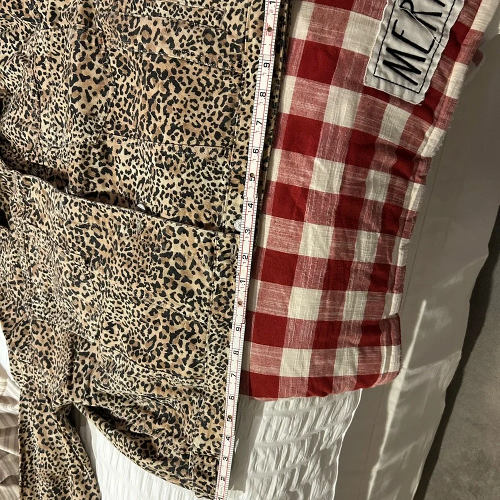 Free People NWT SZ XL CHEETAH JEAN JACKET (A1) - Picture 7 of 7